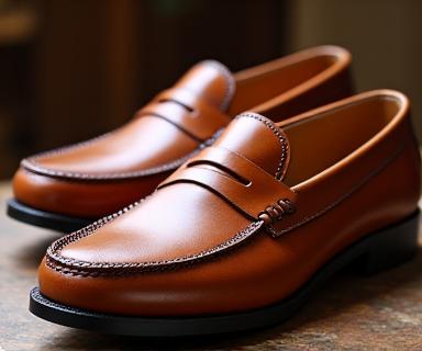 Handcrafted leather loafers for men